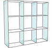 Double sided room divider